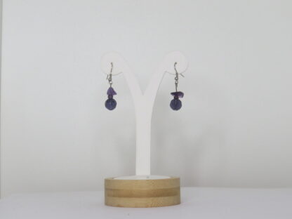 Amethyst Stone Earrings in Purple