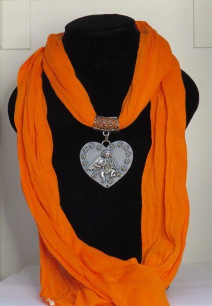 Angel Heart Scarf in Orange