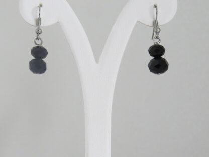 Eight Shape Earrings in Black - Image 2