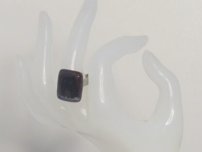 Bordeaux/Purple Bubble Fusing Glass Ring