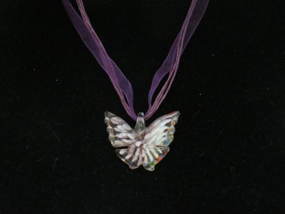 Butterfly Murano Glass Necklace in Purple - Image 2