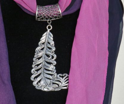 Feather Scarf in Purple/Pink - Image 2