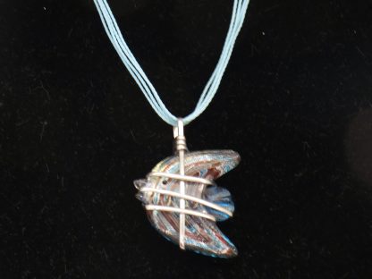 Fish Murano Glass Necklace in Blue - Image 2