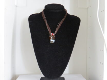 Flip Flops Murano Glass Necklace in Brown