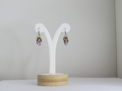 Flip Flops Murano Glass Earrings in Purple