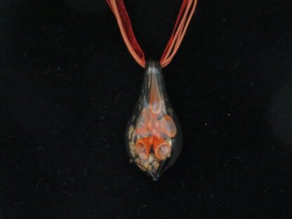 Flower Drip Murano Glass Necklace in Red - Image 2