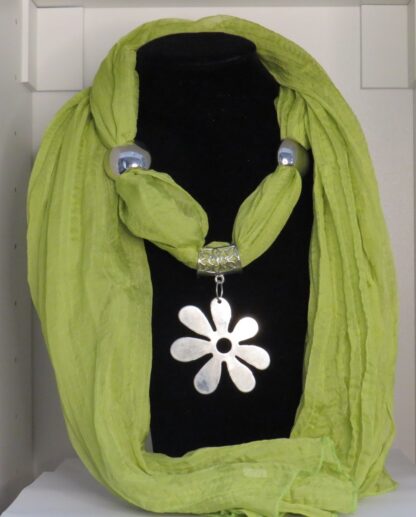 Flower Scarf in Green