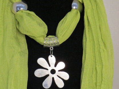 Flower Scarf in Green - Image 2