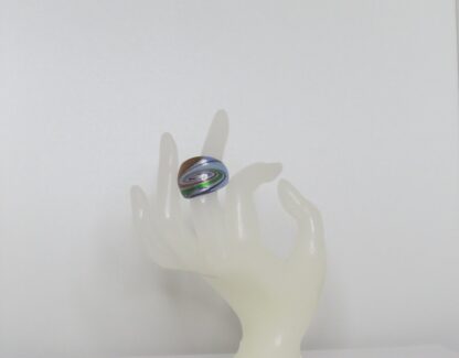 Spiral Murano Glass Ring - Image 2