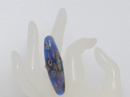 Blue/Gold Millefiori Murano Glass Ring