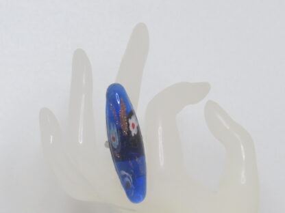 Blue Millefiori Murano Glass Ring