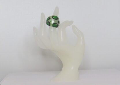 Green Circles Murano Glass Ring - Image 2