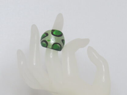 Green Circles Murano Glass Ring