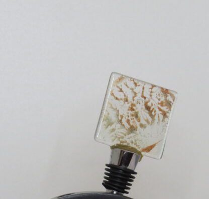 Coral Fusing Glass Wine Stopper