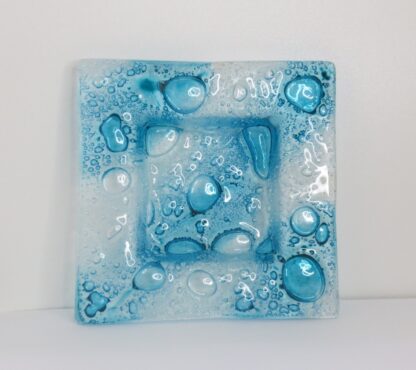 Blue Square Fusing Glass Plate