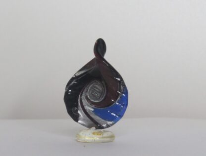 Black Swirl Statue in Murano Glass