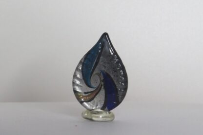 Silver Swirl Statue in Murano Glass