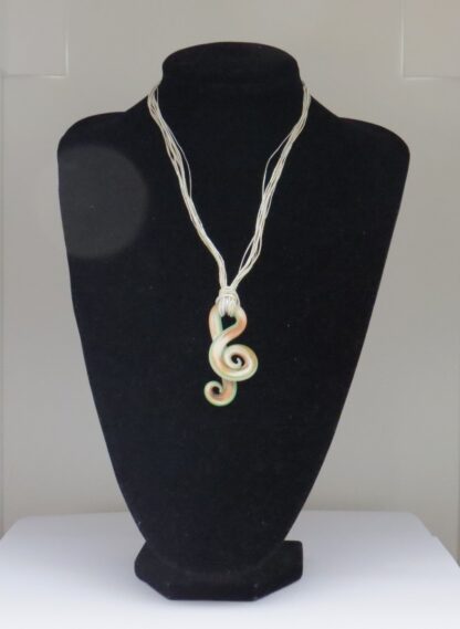 Music Note Sol Murano Glass Necklace in White