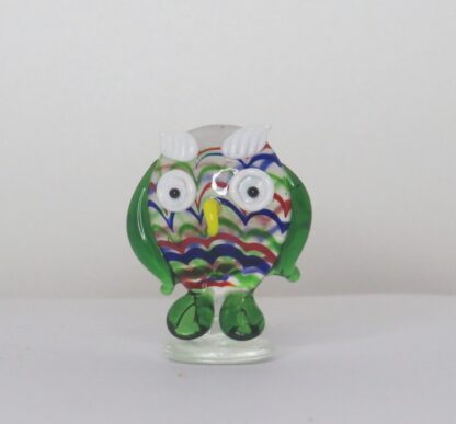 Green Owl Statue in Murano Glass