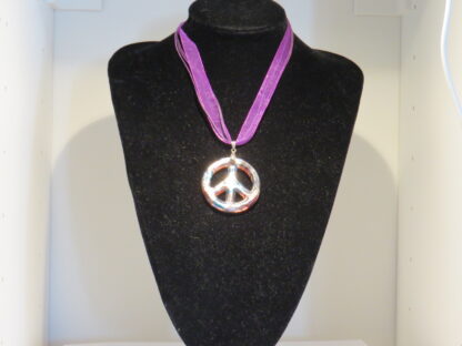 Peace Murano Glass Necklace in Purple