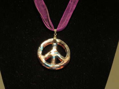 Peace Murano Glass Necklace in Purple - Image 2