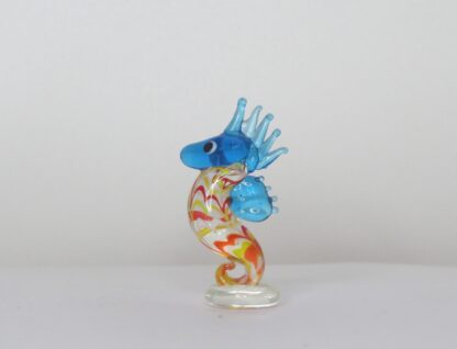 Blue Seahorse Statue in Murano Glass