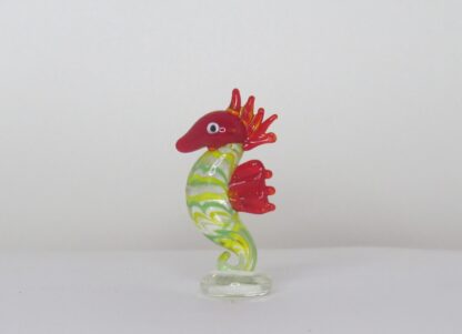 Red Seahorse Statue in Murano Glass