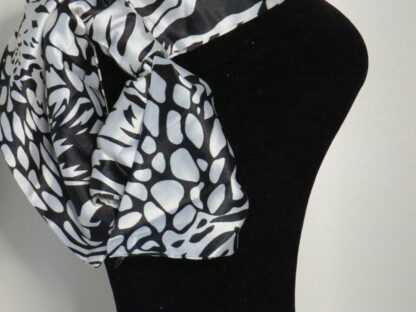 White Scarf with Zebra Pattern - Image 2