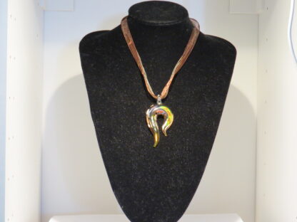 Sigma Murano Glass Necklace in Brown