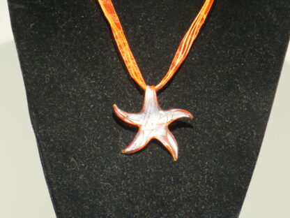 Star Sparkle Murano Glass Necklace in Red - Image 3