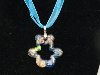 Teddy Bear Earrings and Necklace in Blue - Image 2