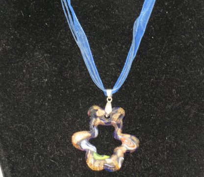 Teddy Bear Earrings and Necklace in Dark Blue - Image 2