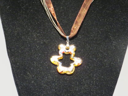 Teddy Bear Murano Glass Necklace in Brown - Image 3