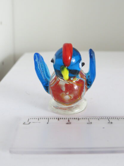 Blue Rooster Statue in Murano Glass - Image 2