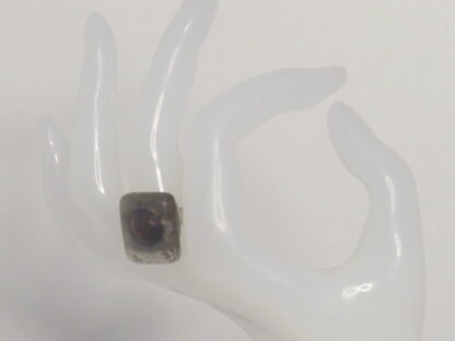 Brown Bubble Fusing Glass Ring