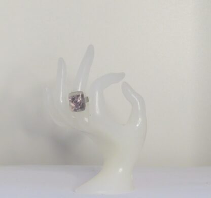 Light Pink Bubble Fusing Glass Ring - Image 2