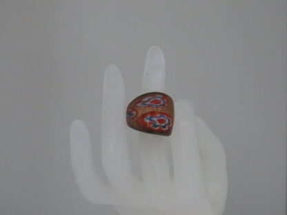 Bronze Millefiori Murano Glass Ring