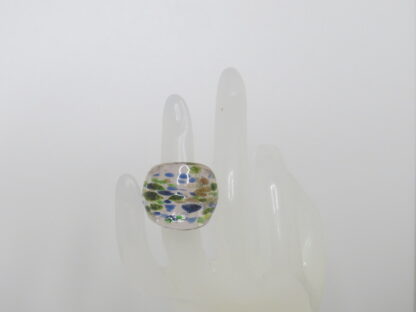 Pink Millefiori Murano Glass Ring