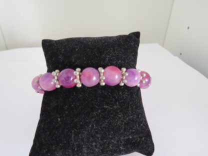 Pink Tourmaline Stone Bracelet in Rose