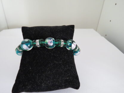 Green Bottle Murano Glass Bracelet