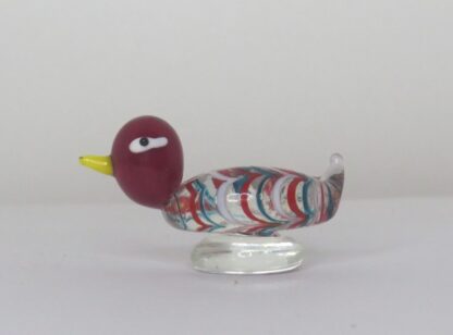 Purple/Blue Duck Statue in Murano Glass