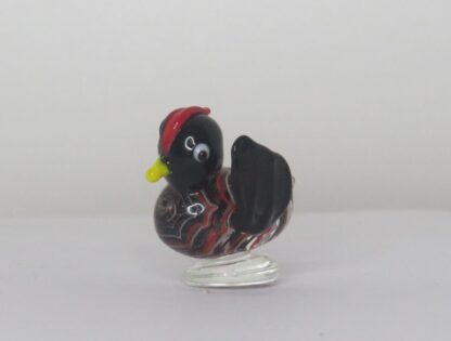 Black Rooster Statue in Murano Glass