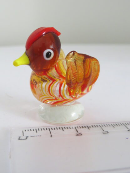 Red Rooster Statue in Murano Glass