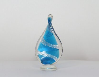 Blue Swirl Statue in Murano Glass