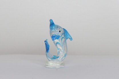 Blue Dolphin Statue in Murano Glass